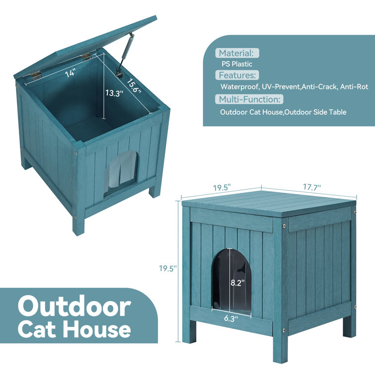 Plastic outdoor outlet cat house